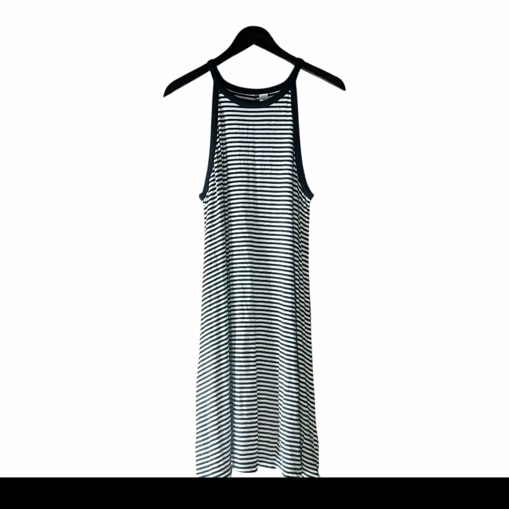 High-Neck Jersey Swing Dress